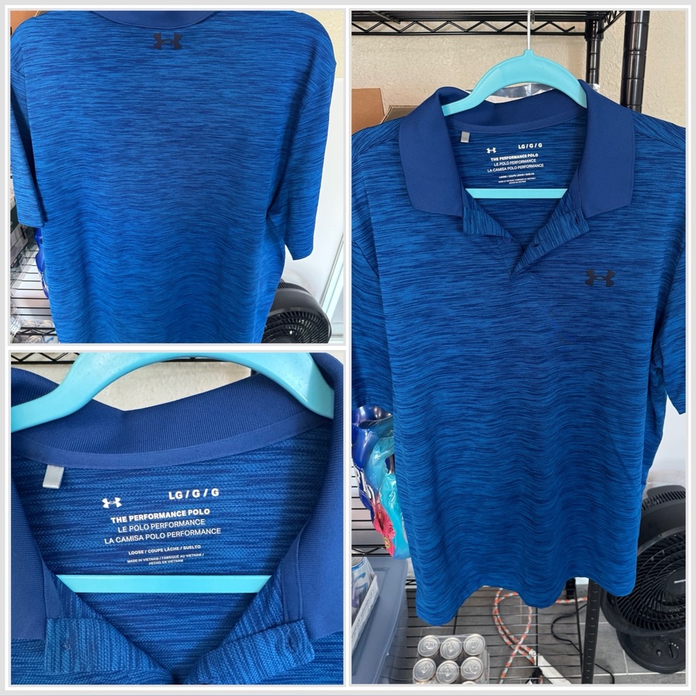 9 Under Armour Men’s Performance Polos - Size Large